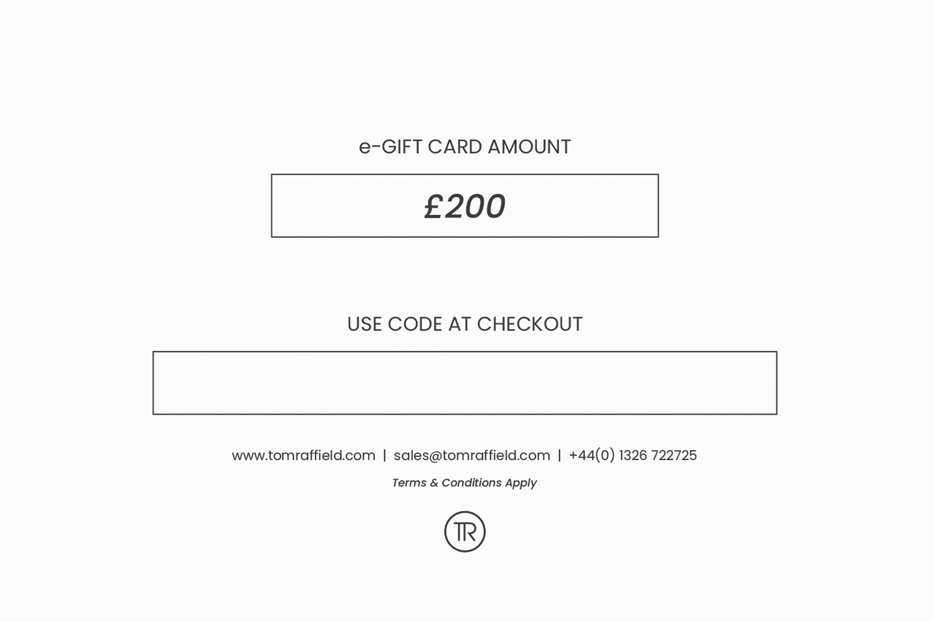 E-Gift Card / £200