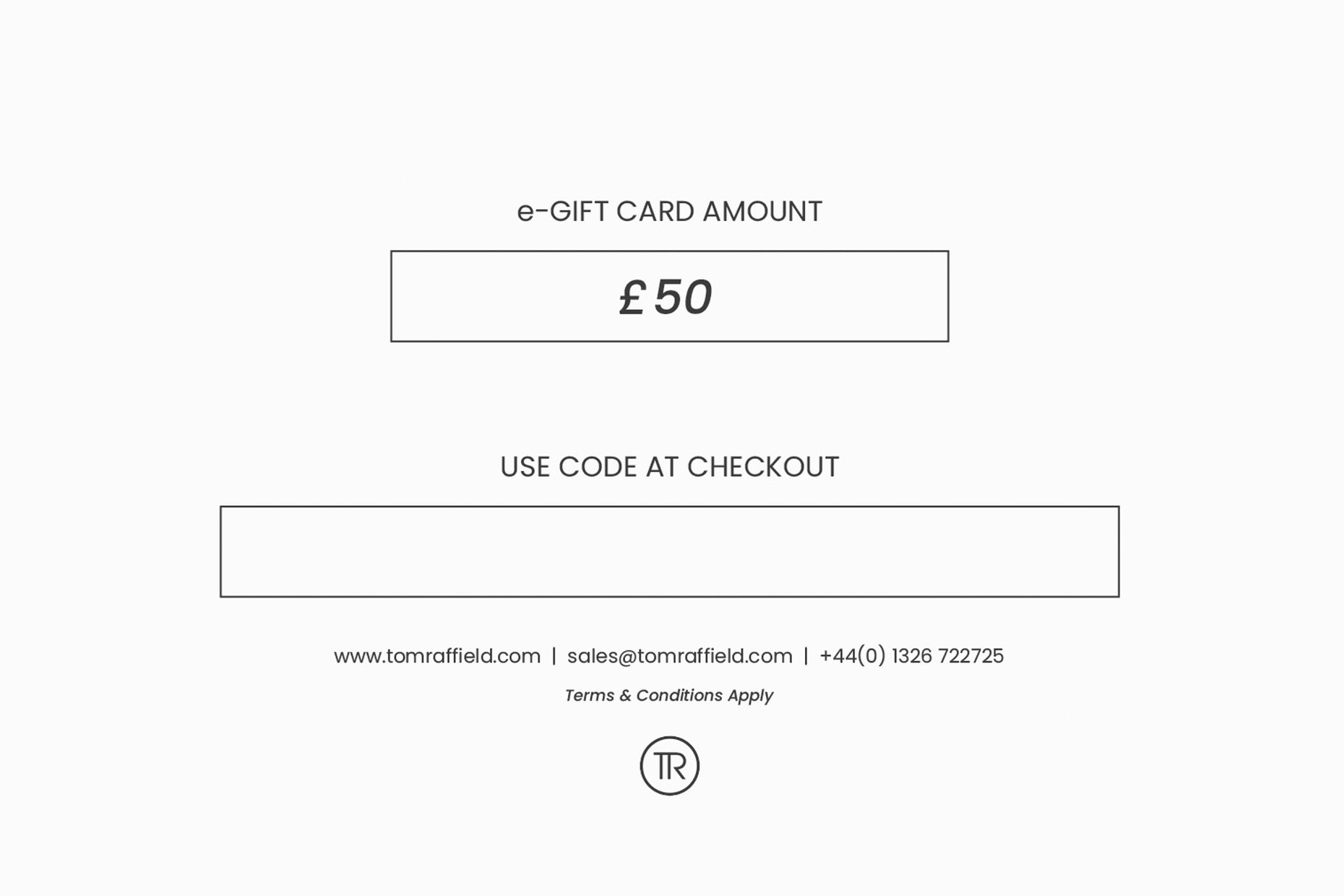 E-Gift Card / £50