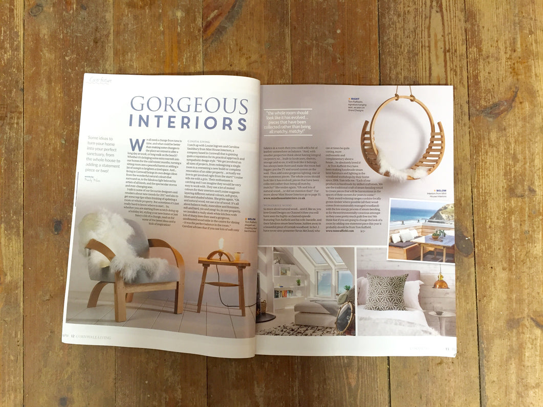 Tom Raffield in Cornwall Living Magazine