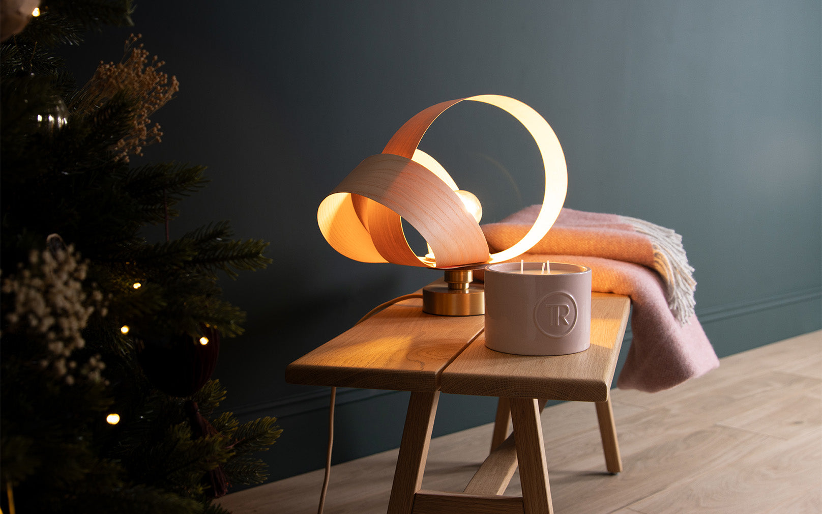 Verso Table Light, Throw & Candle Gift Bundle