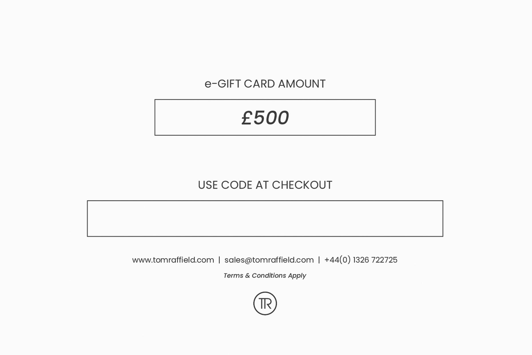 E-Gift Card / £500