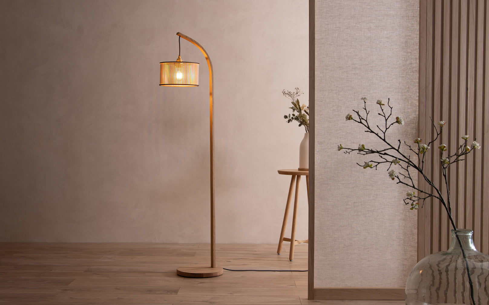 Om Raffield Artus Small - Stem Floor Light | Tom Raffield
