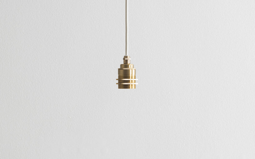 White & Brass Ceiling Kit E27