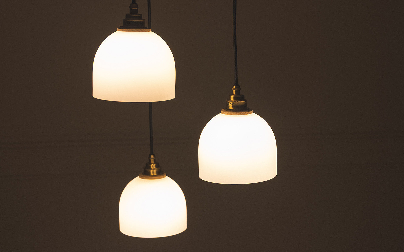 Glass Bue Pendant - Trio Cluster