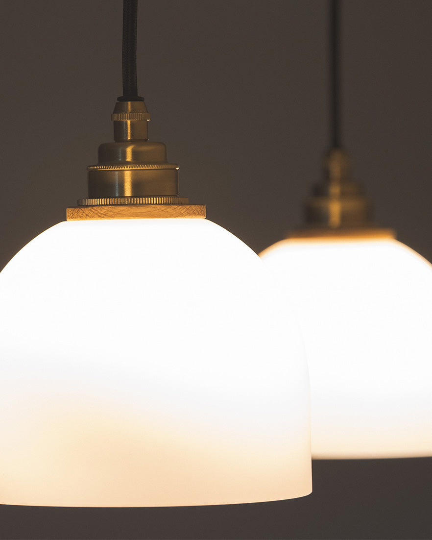 Glass Bue - Linear Trio Light Long