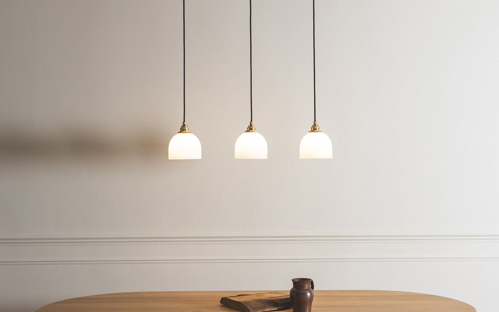Glass Bue - Linear Trio Light