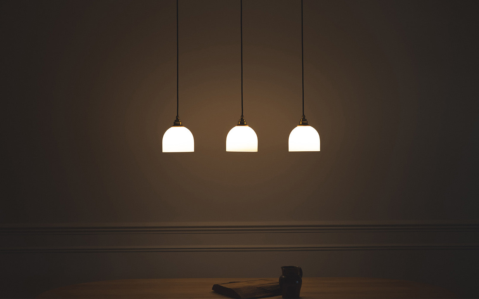 Glass Bue - Linear Trio Light