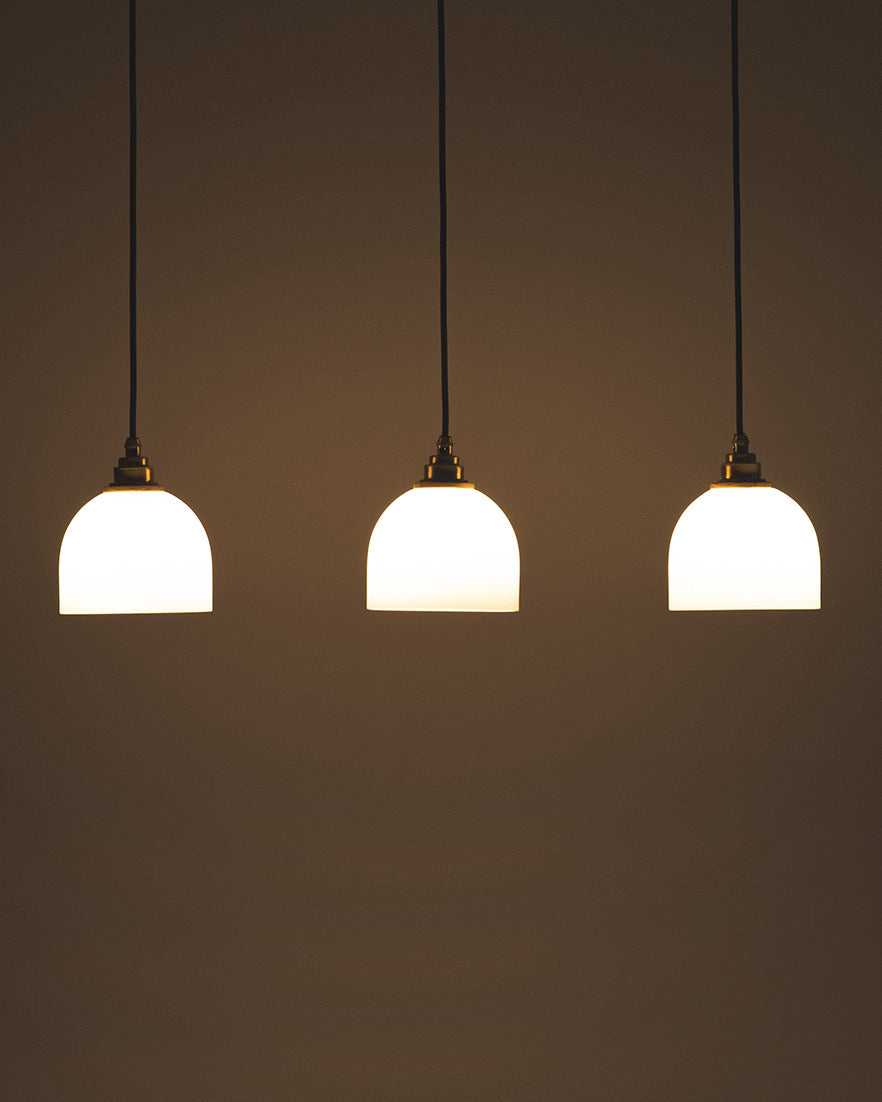 Glass Bue - Linear Trio Light