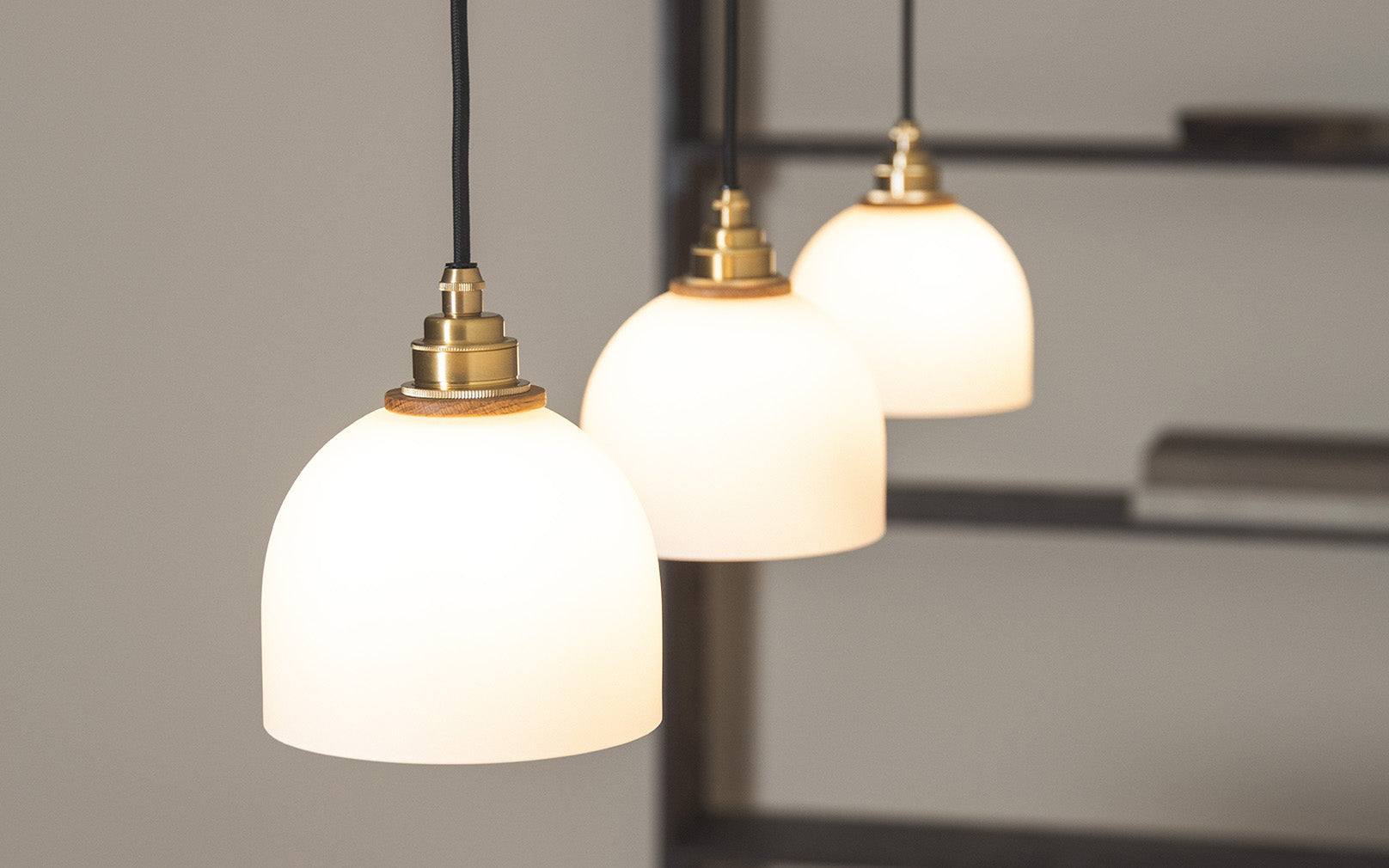 Glass Bue - Linear Trio Light