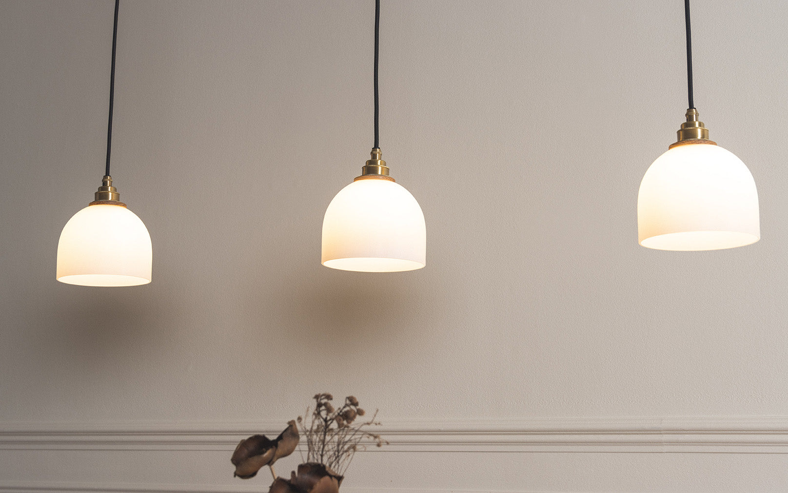 Glass Bue - Linear Trio Light