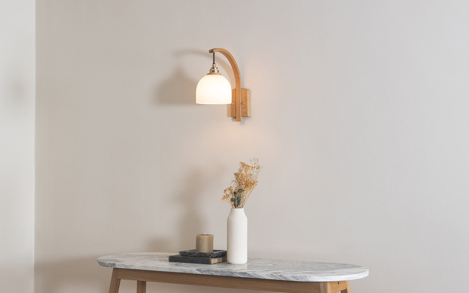 Glass Bue - Stem Wall Light