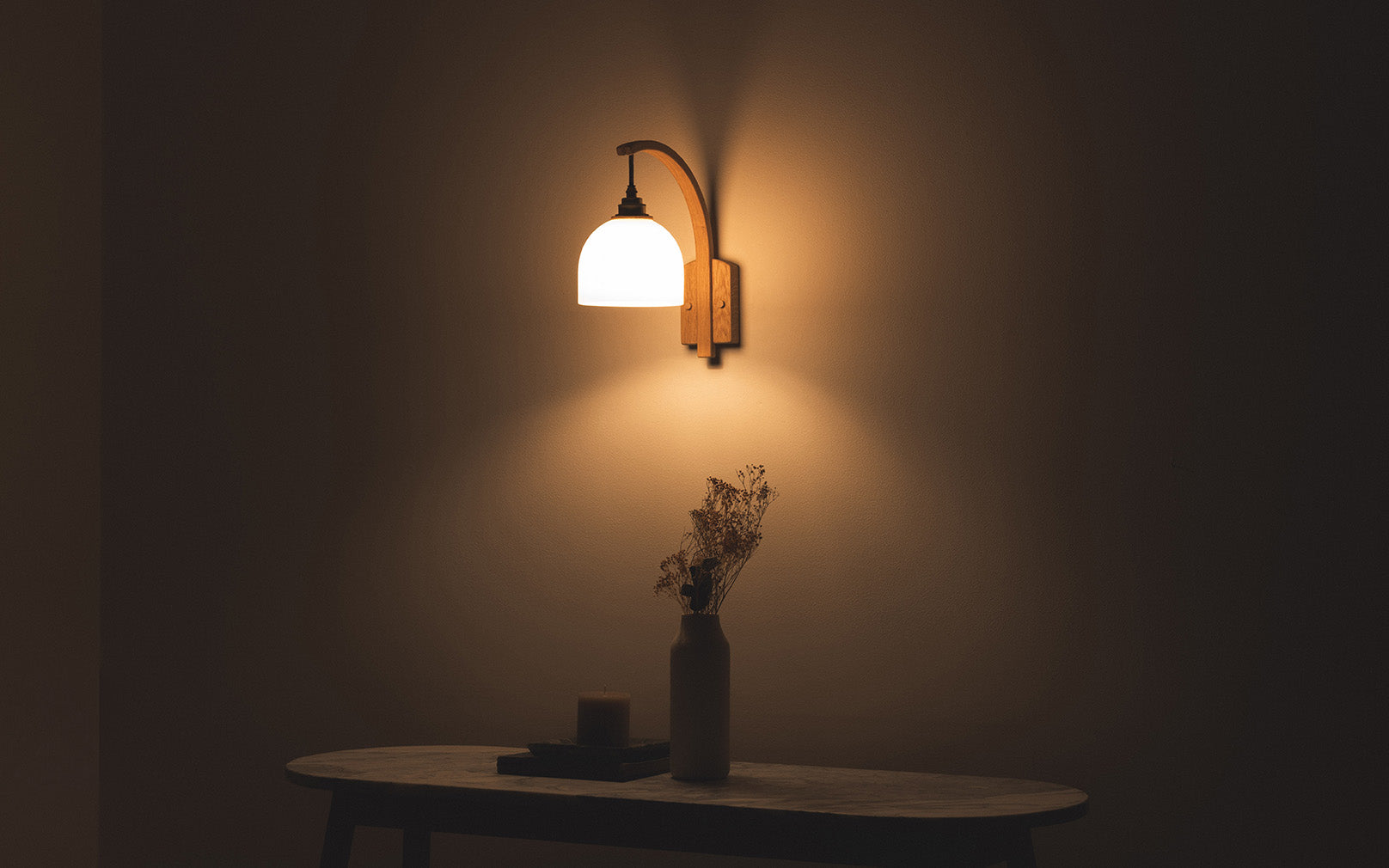 Glass Bue - Stem Wall Light