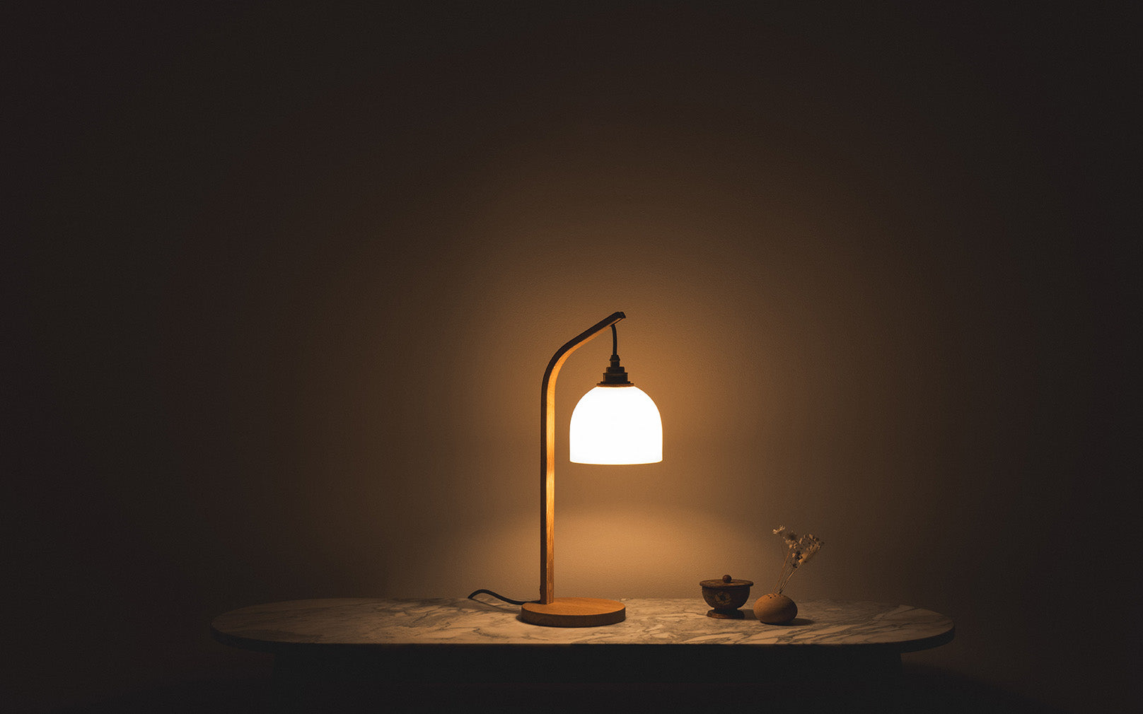 Glass Bue - Stem Table Light