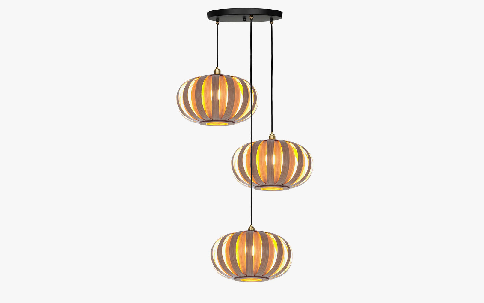 Oak / Black/Brass