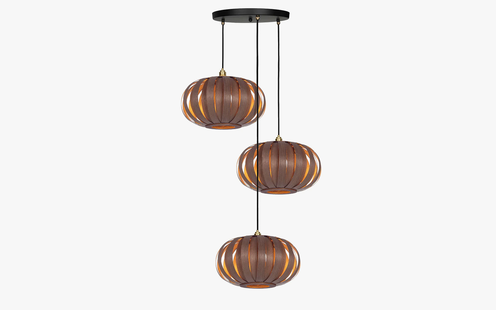Walnut / Black/Brass