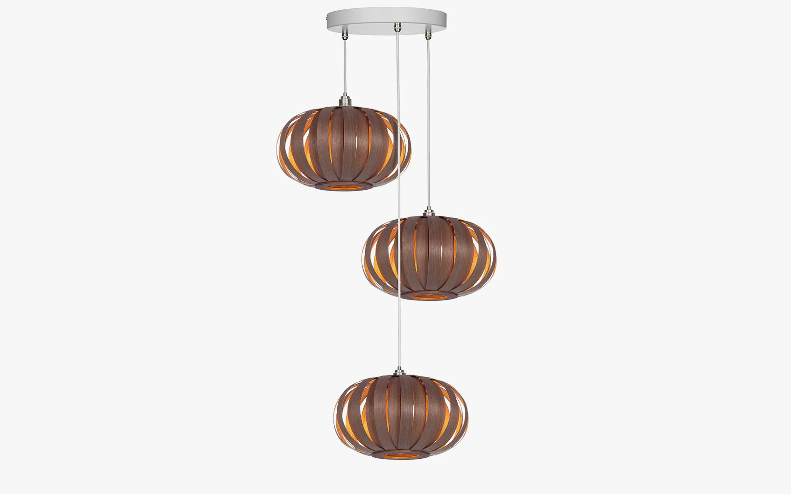 Walnut / White/Brushed Steel