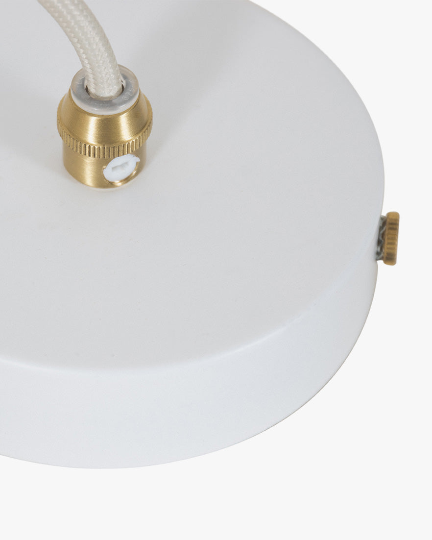 White & Brass Ceiling Kit E27