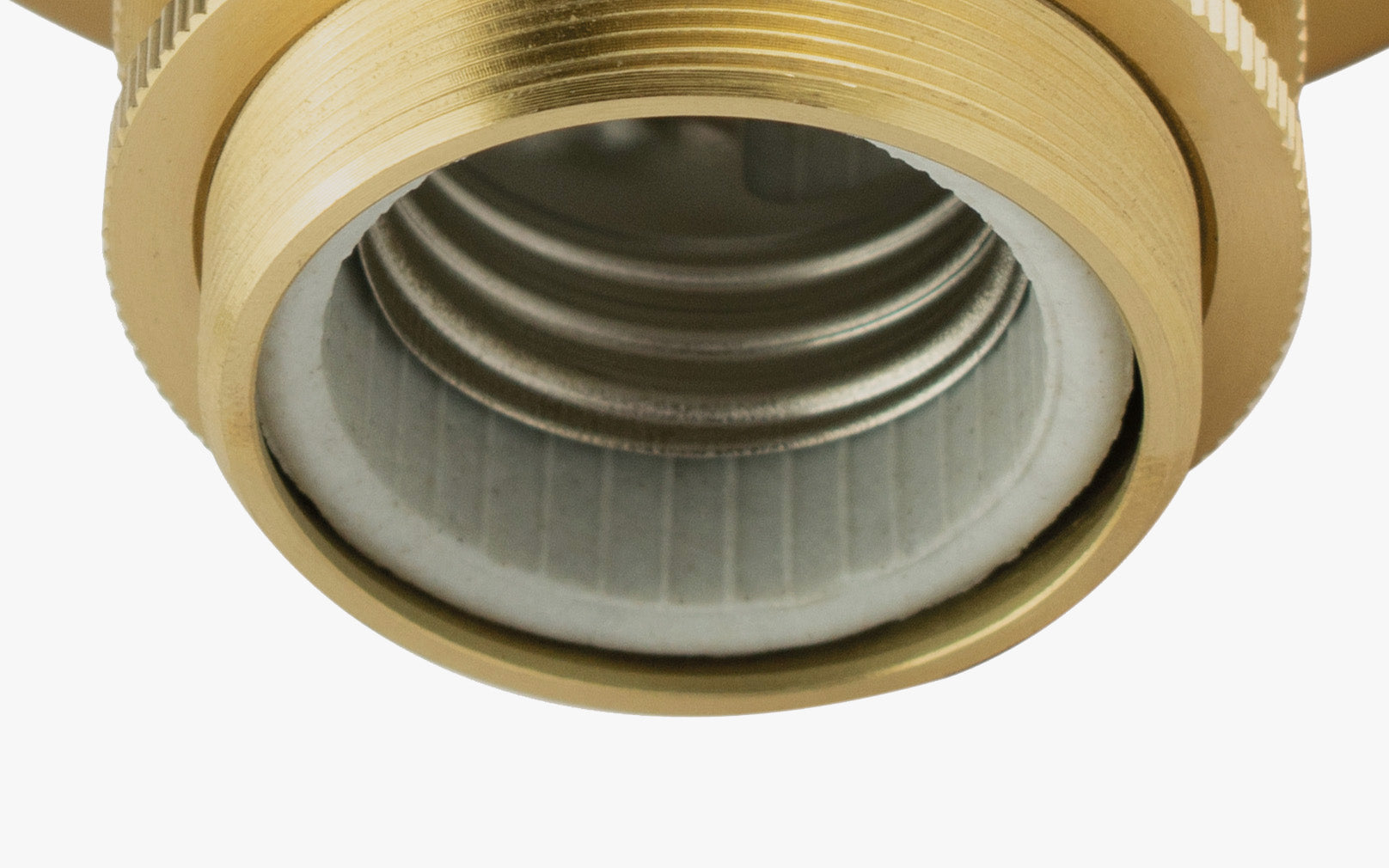 White & Brass Ceiling Kit E27