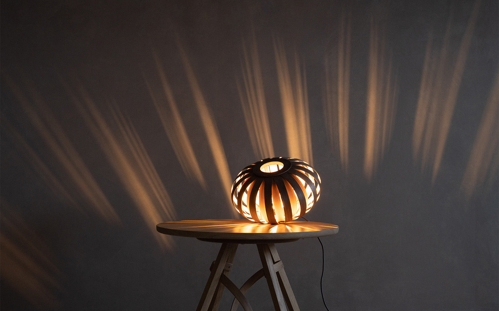 Tom raffield table lamp new arrivals