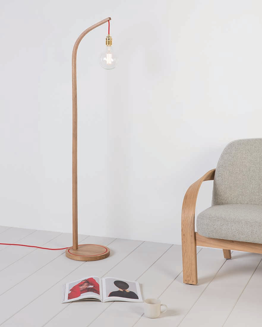 Red uplighter deals floor lamp